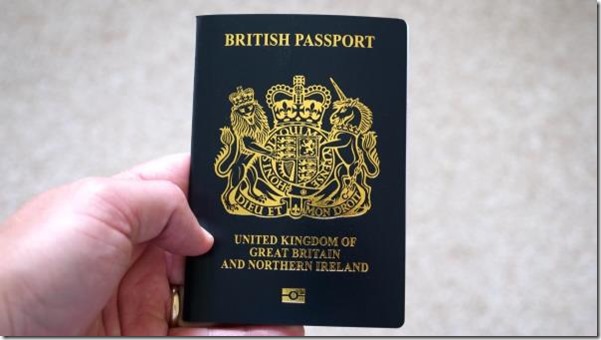 蓝色英国护照